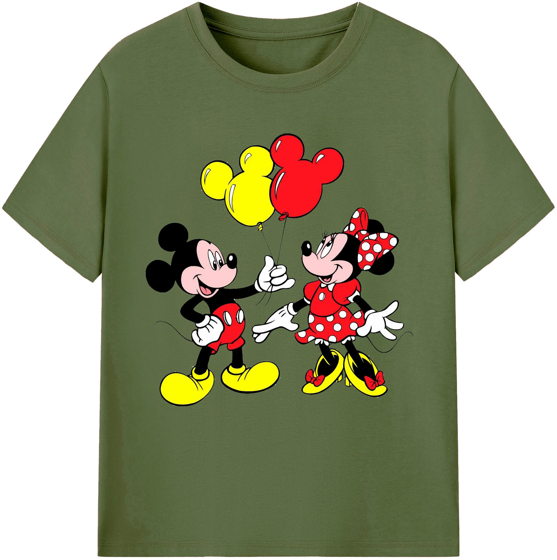 （画像用） ミッキーマウス Mickey Mouse 綿100％半袖Tシャツ（フロントプリント）
